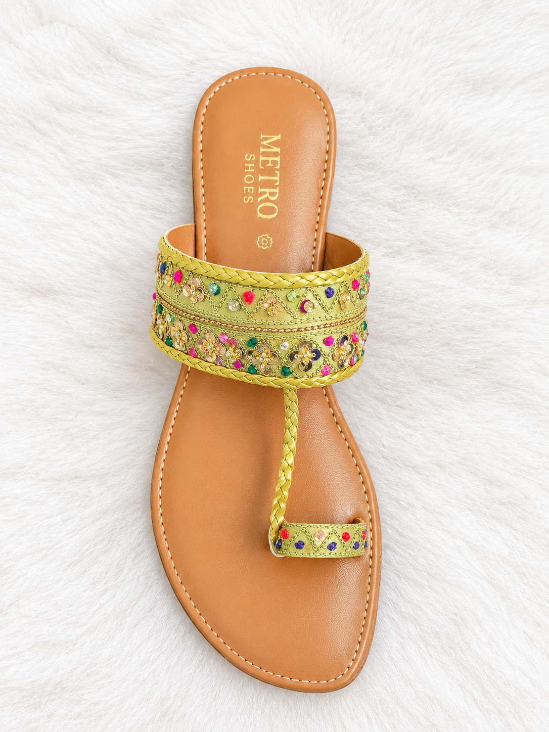 NEW ARRIVAL PREMIUM PADDED KOHLAPURI [kp02] GOLDEN