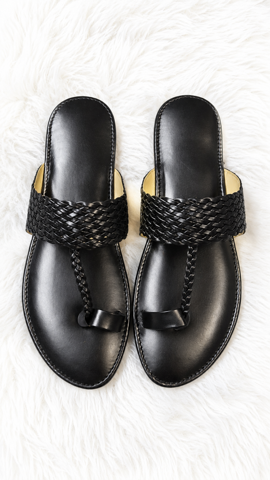 K-01 PADDED KOHLAPURI [BLACK] PREMIUM QUALITY