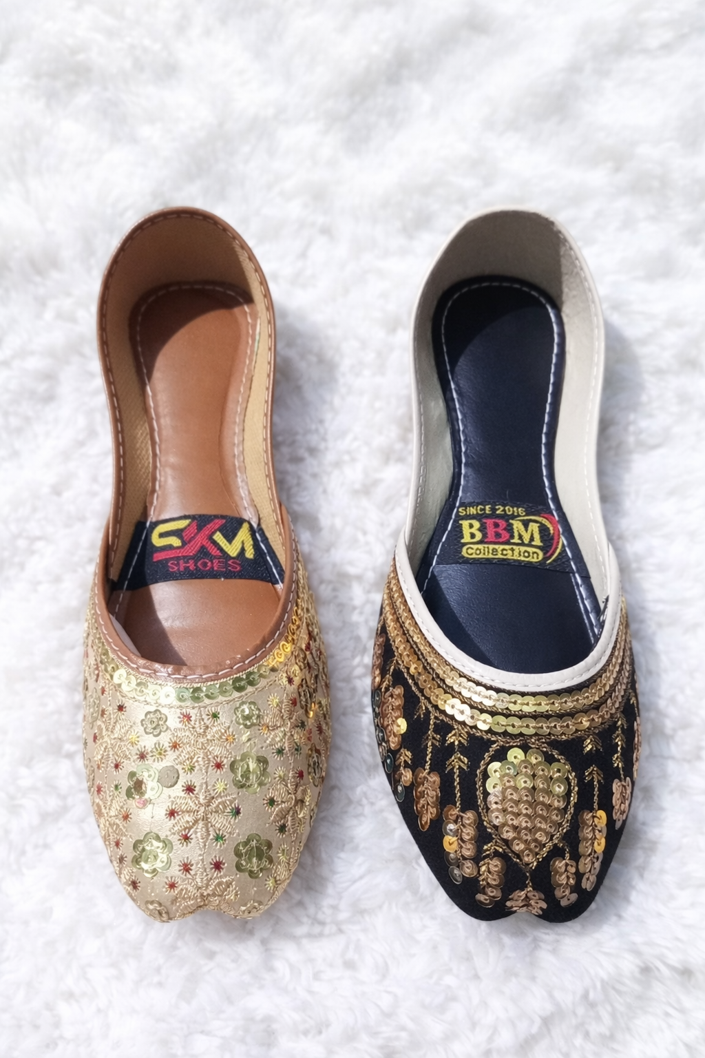 PACK OF 2  PADDED GOLDEN, BLACK