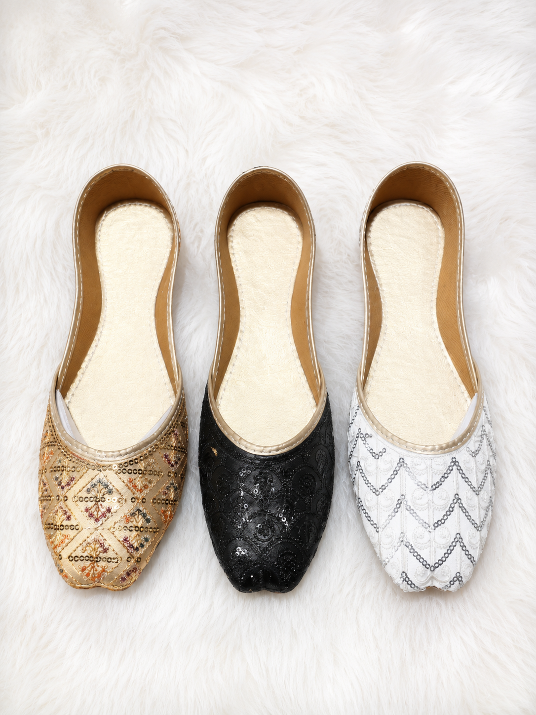 (PACK OF 3) S-05  WHITE, GOLDEN, BLACK